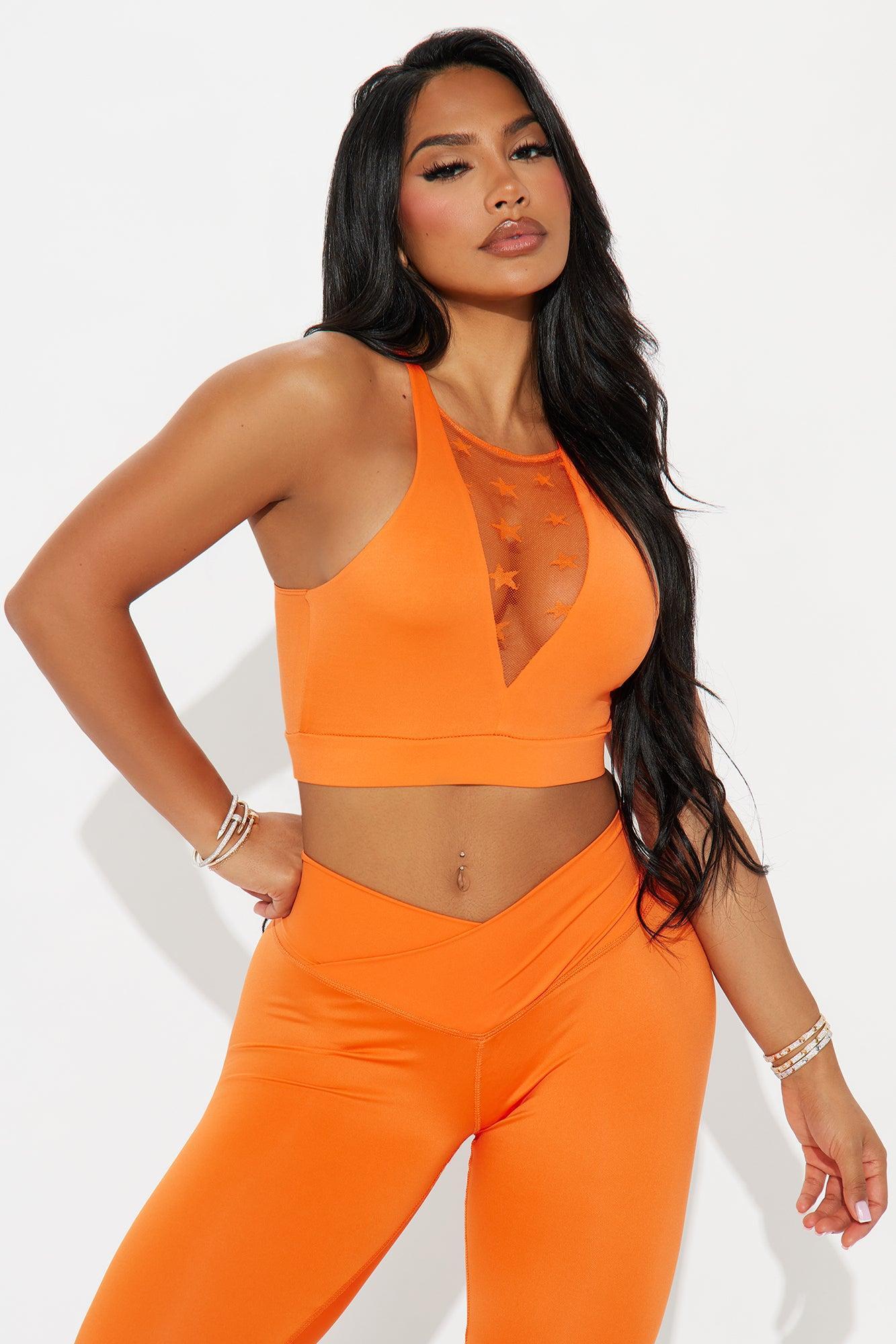 All Star Mesh Sports Bra - Orange Product Image