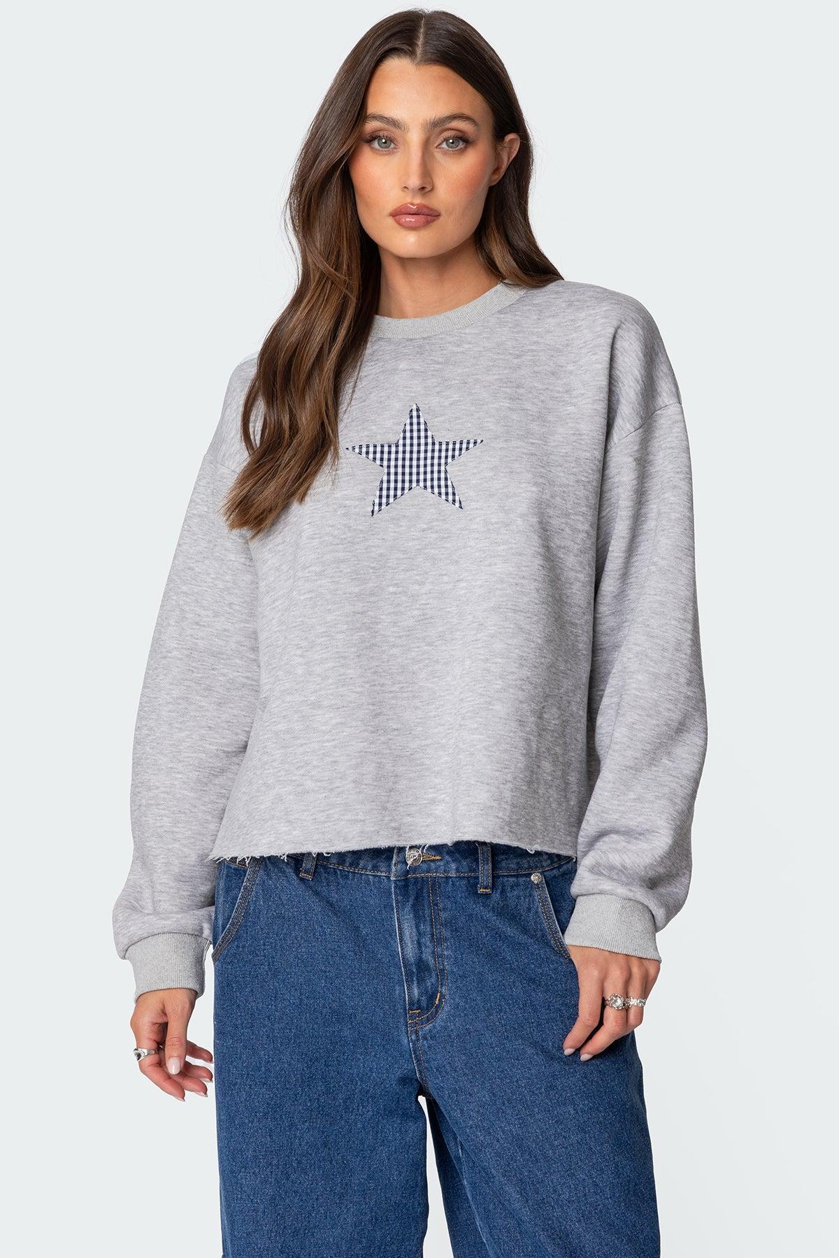 Gingham Star Sweatshirt product image