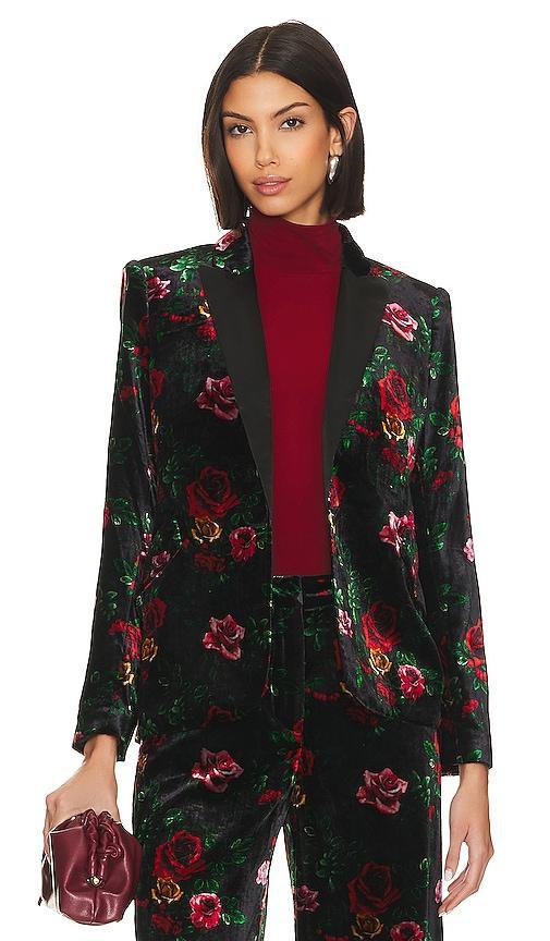 LAGENCE Chamberlin Floral Velvet Blazer Product Image