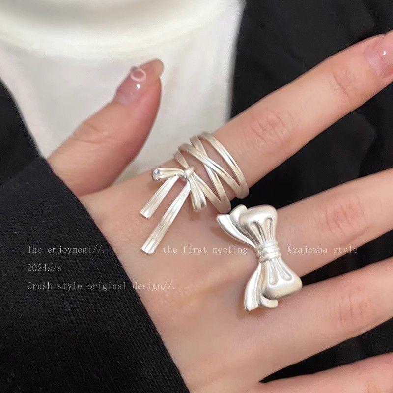 Bow Alloy Open Ring Product Image