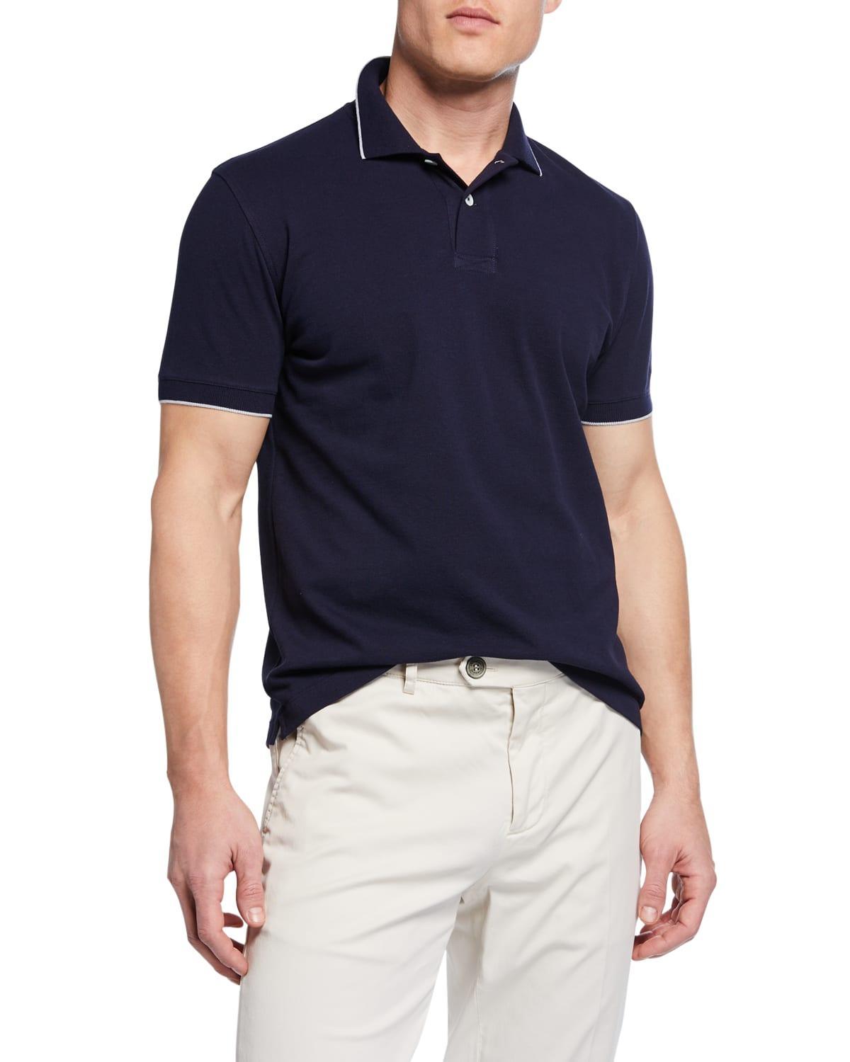 Mens Solid Pique Polo Shirt Product Image