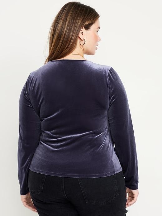 Fitted Velvet Top Product Image