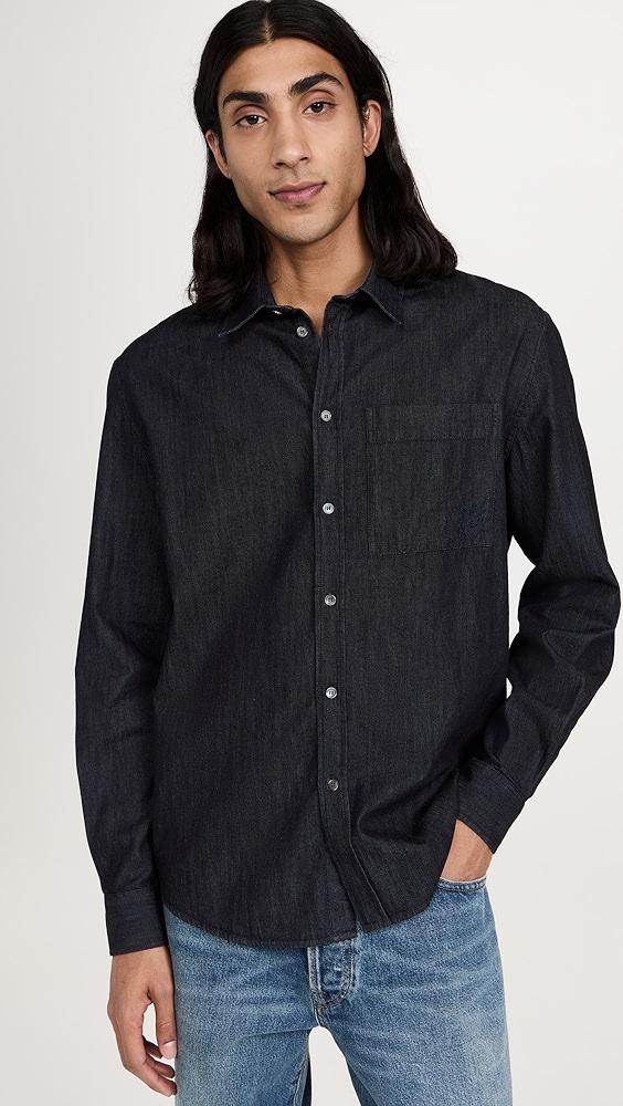 Maison Kitsune Light Denim Shirt | Shopbop Product Image