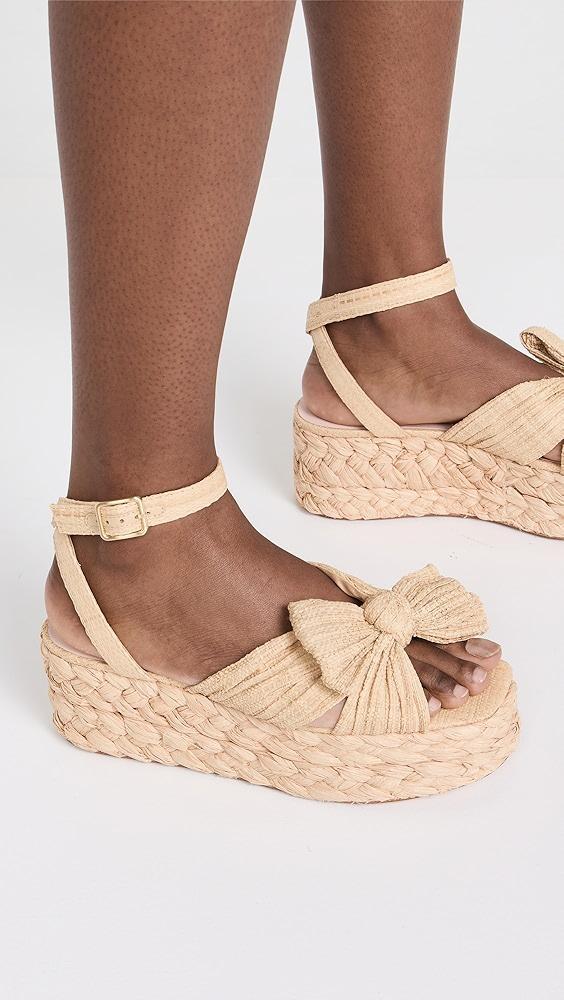 Loeffler Randall Gaby Pleated Bow Bow Braided Espadrilles | Shopbop Product Image