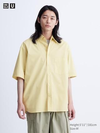 Oversized Half-Sleeve Overshirt Yellow XS UNIQLO US Product Image