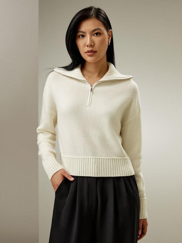 Relaxed Fit Wool-Cashmere Blend Sweater Product Image