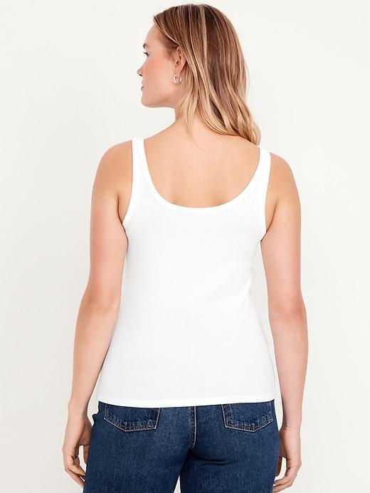 First-Layer Ribbed Scoop-Neck Tank Top Product Image