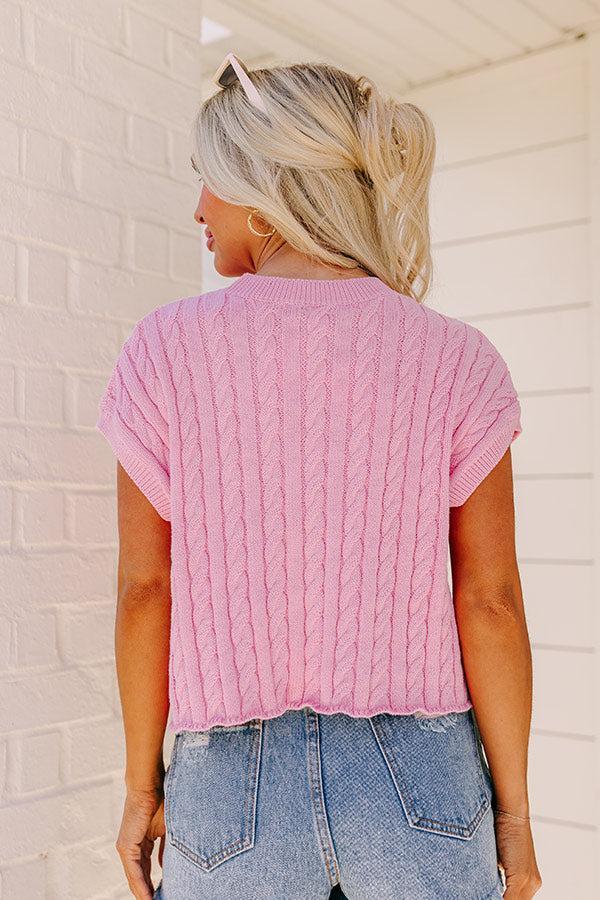 Meet Your Destiny Knit Top In Pink Product Image