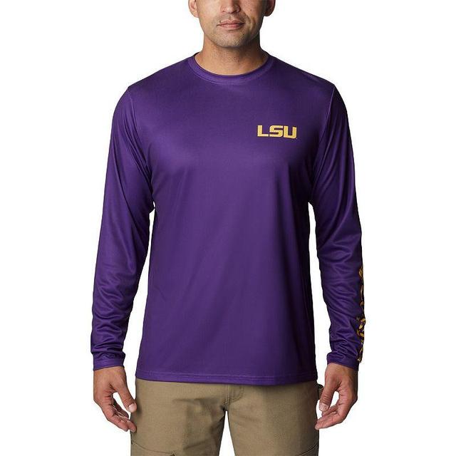 Mens Columbia LSU Tigers Terminal Shot Omni-Shade Omni-Wick Long Sleeve T-Shirt Product Image