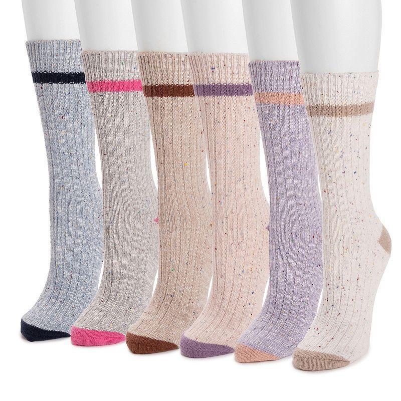 Womens MUK LUKS 6-Pack Dream Step Mini Crew Socks Set Product Image