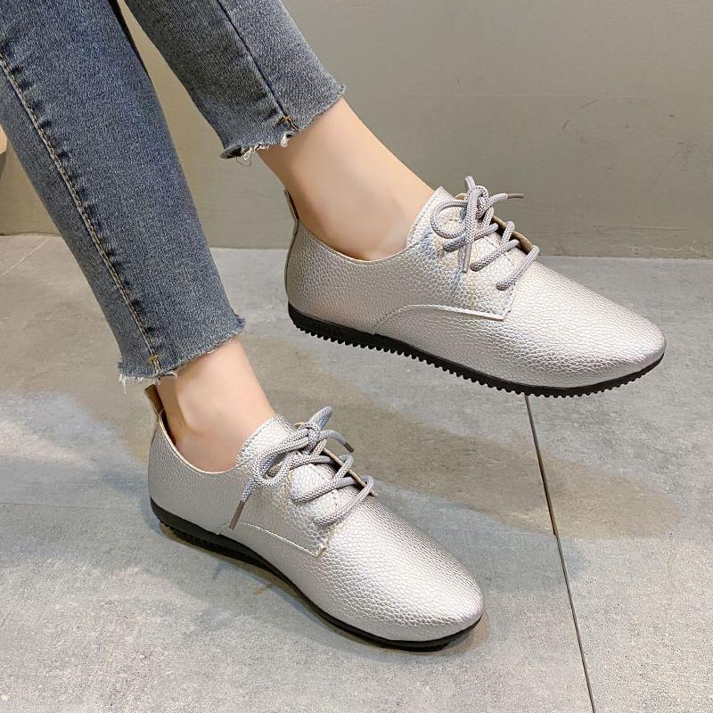 Faux Leather Lace-Up Shoes product image