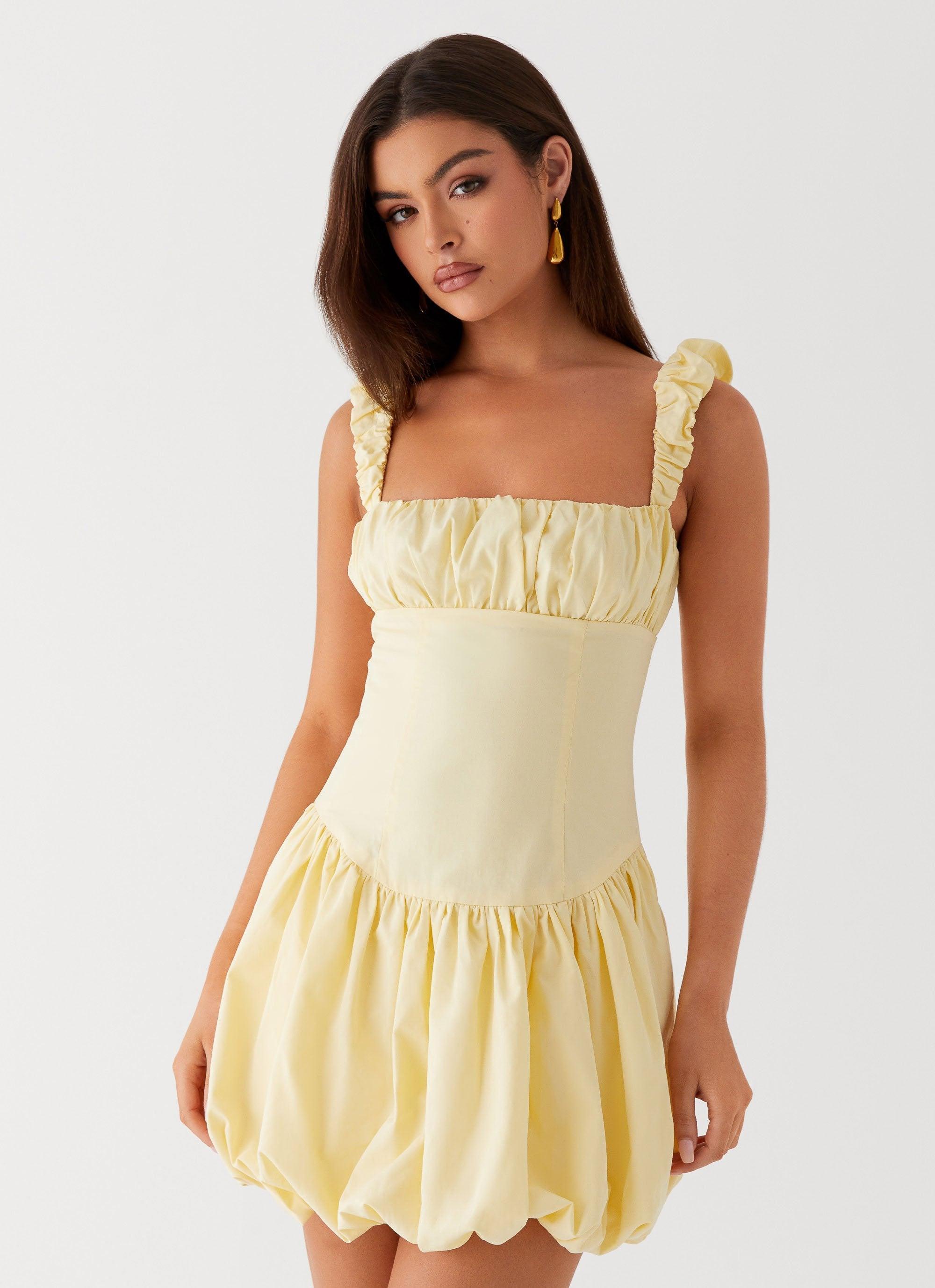 Clove Mini Dress - Yellow Product Image