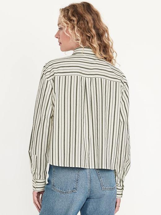 Button-Down Crop Shirt Product Image