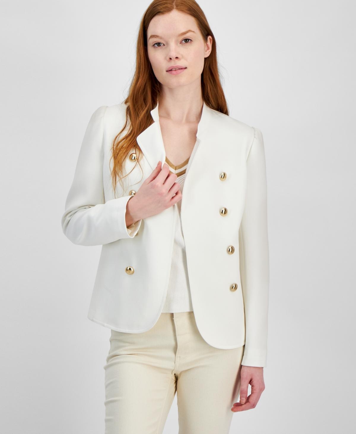 Women's Stand Collar Open-Front Jacket Product Image