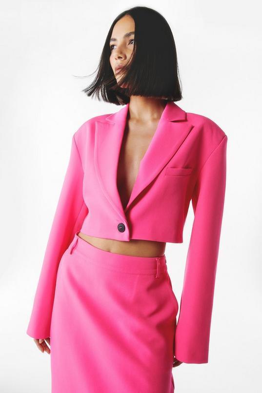 Tailored Cropped Blazer Product Image