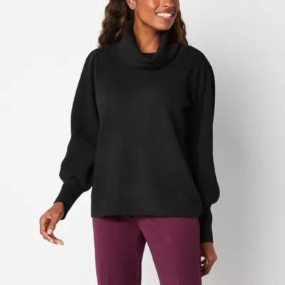 Liz Claiborne Womens Funnel Neck Long Sleeve Pullover Sweater Product Image