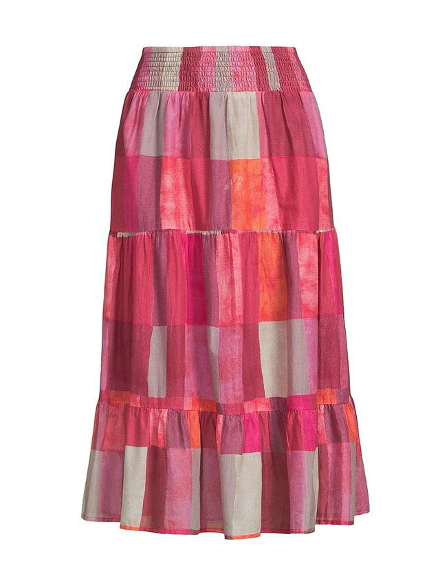 Womens Sunset Plaid Skirt Product Image