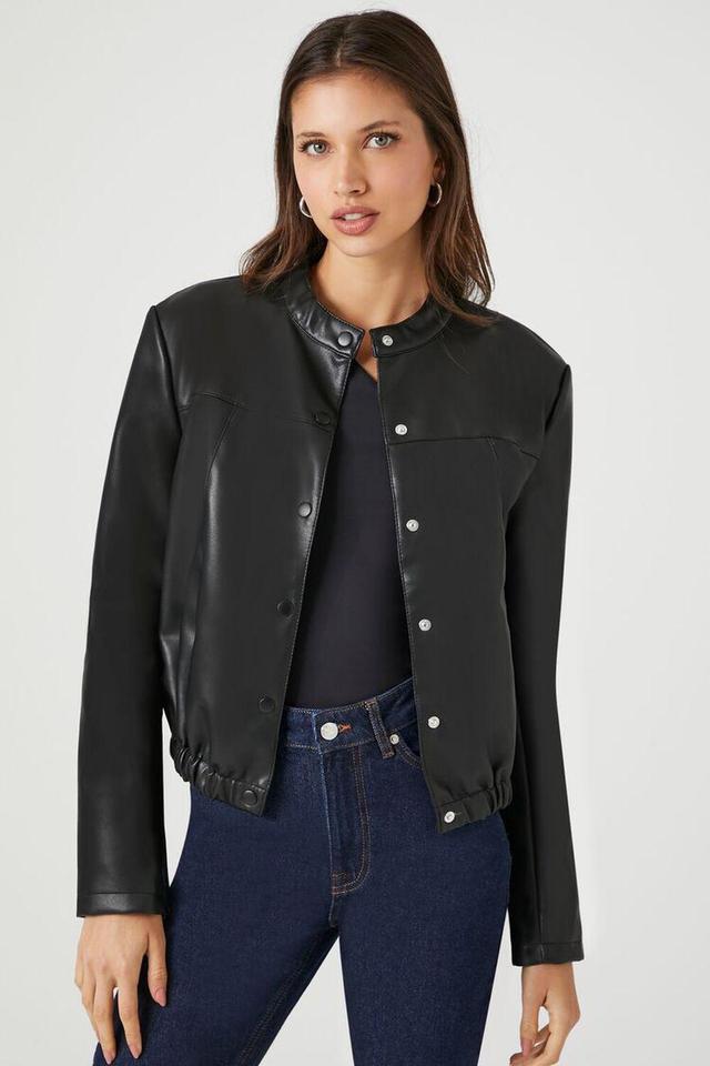 Faux Leather Moto Jacket | Forever 21 Product Image