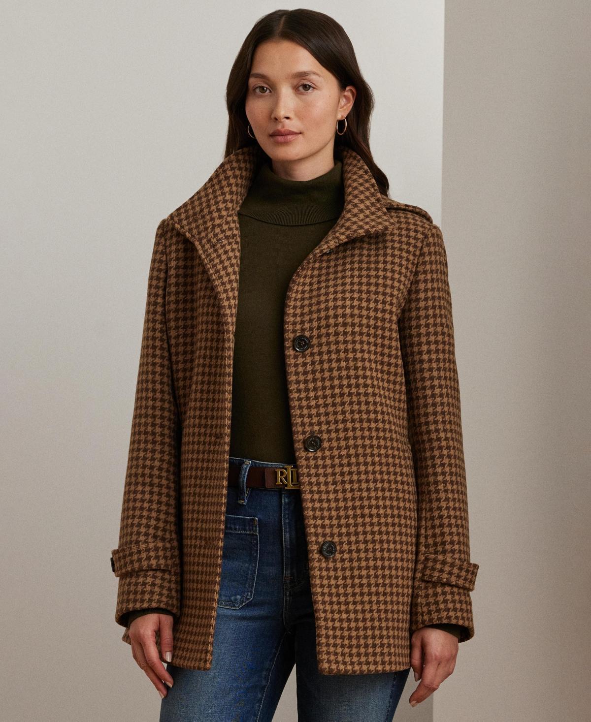 Lauren Ralph Lauren Womens Hooded A-Line Coat - Camel Product Image