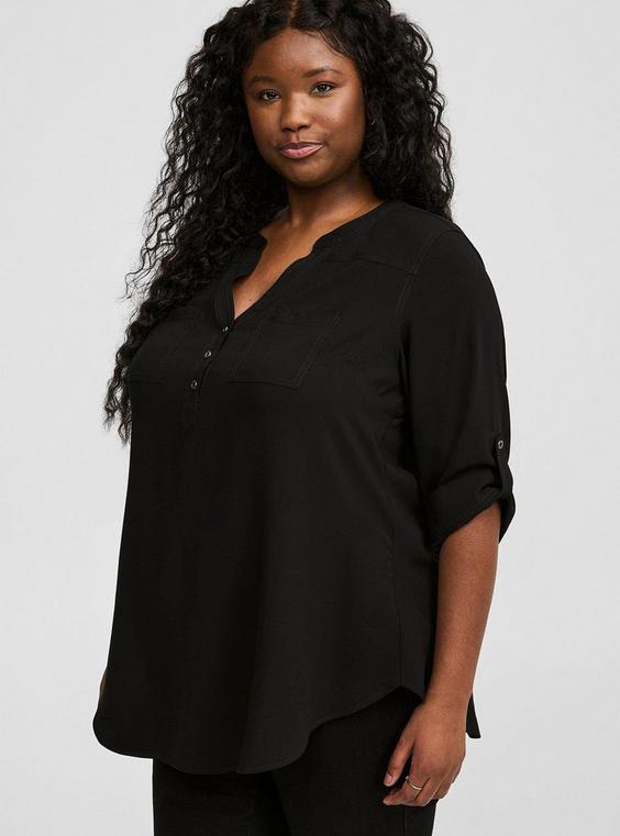 Harper Challis Pullover 3/4 Sleeve Tunic Product Image