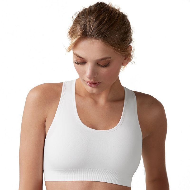 Tek Gear Seamless Low-Impact Sports Bra, Womens White Product Image