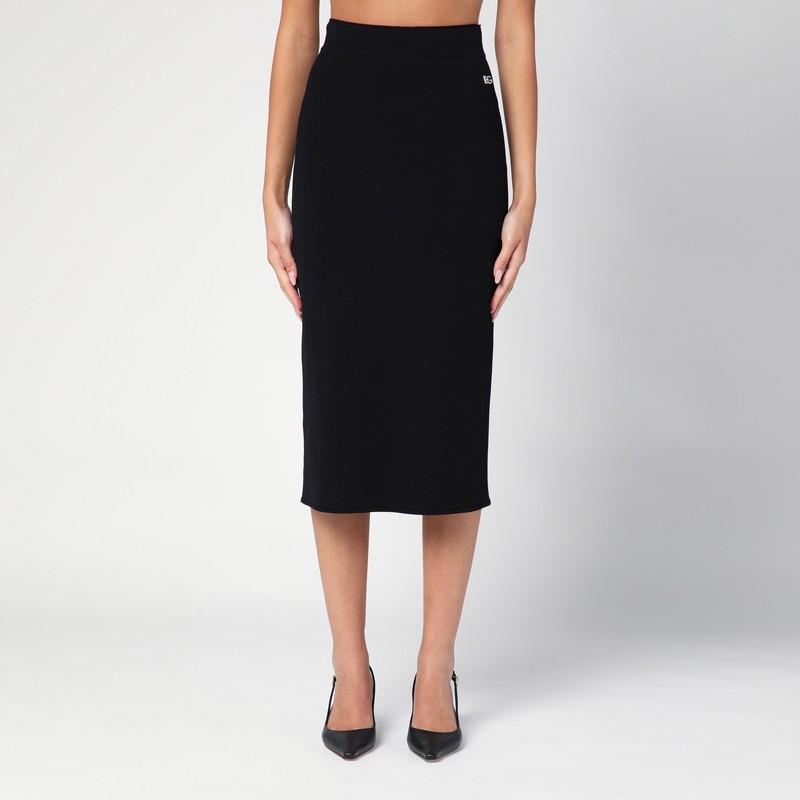 DOLCE & GABBANA Wool Pencil Skirt In Black Product Image