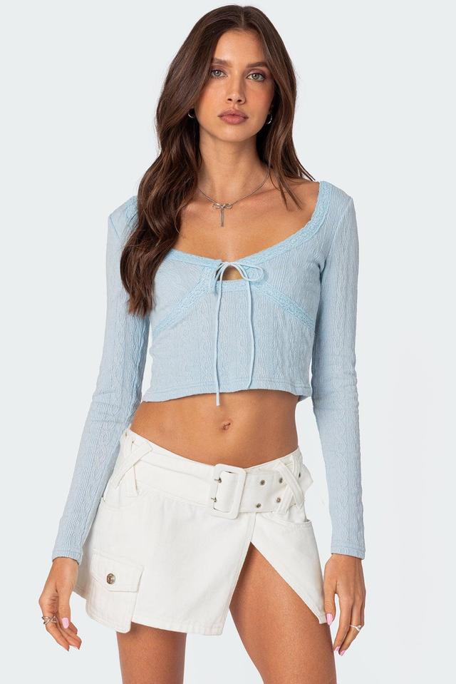 Lorey Lacey Knit Top Product Image