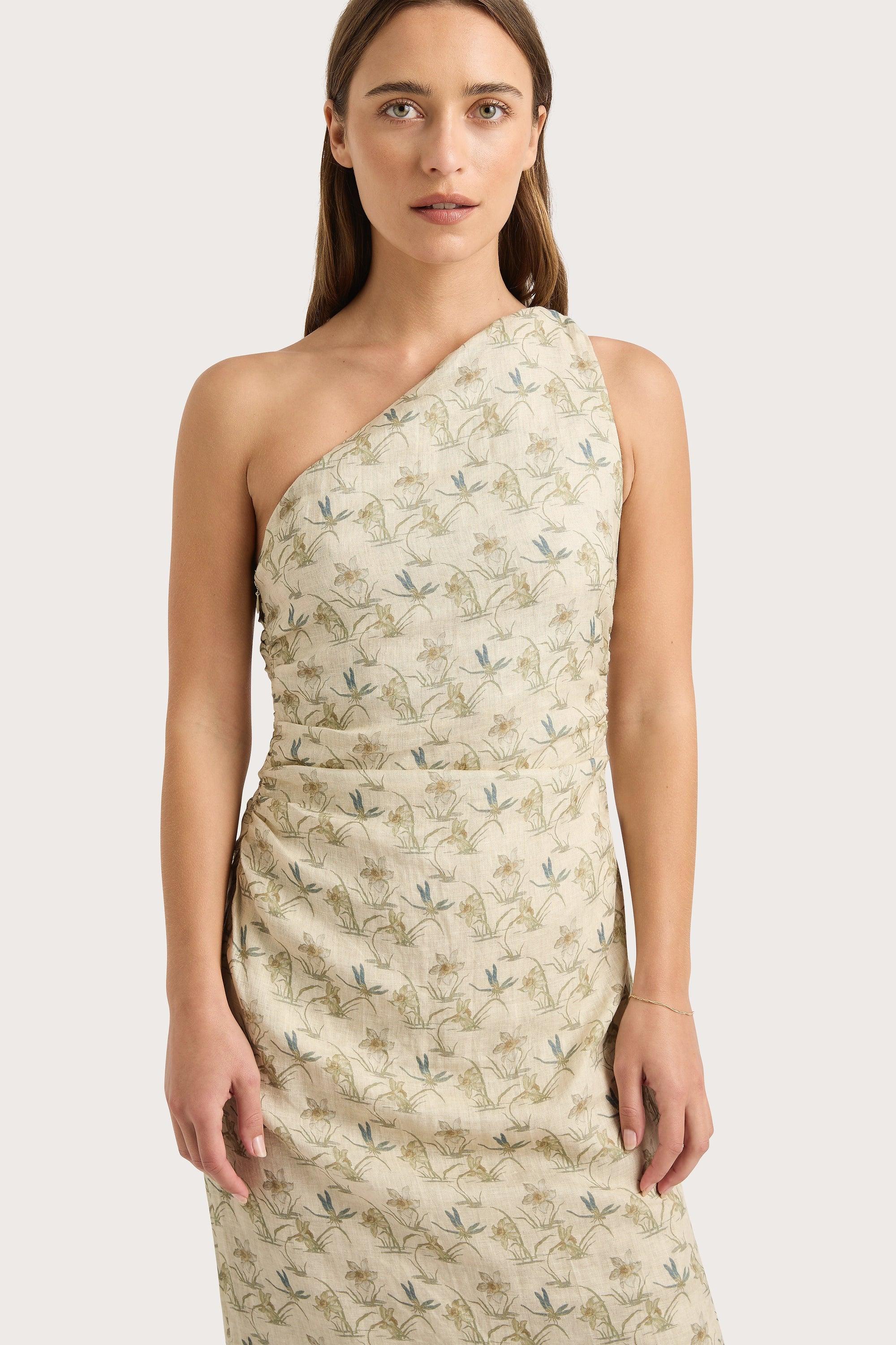 Jomana Midi Dress Daffodil Cream Product Image