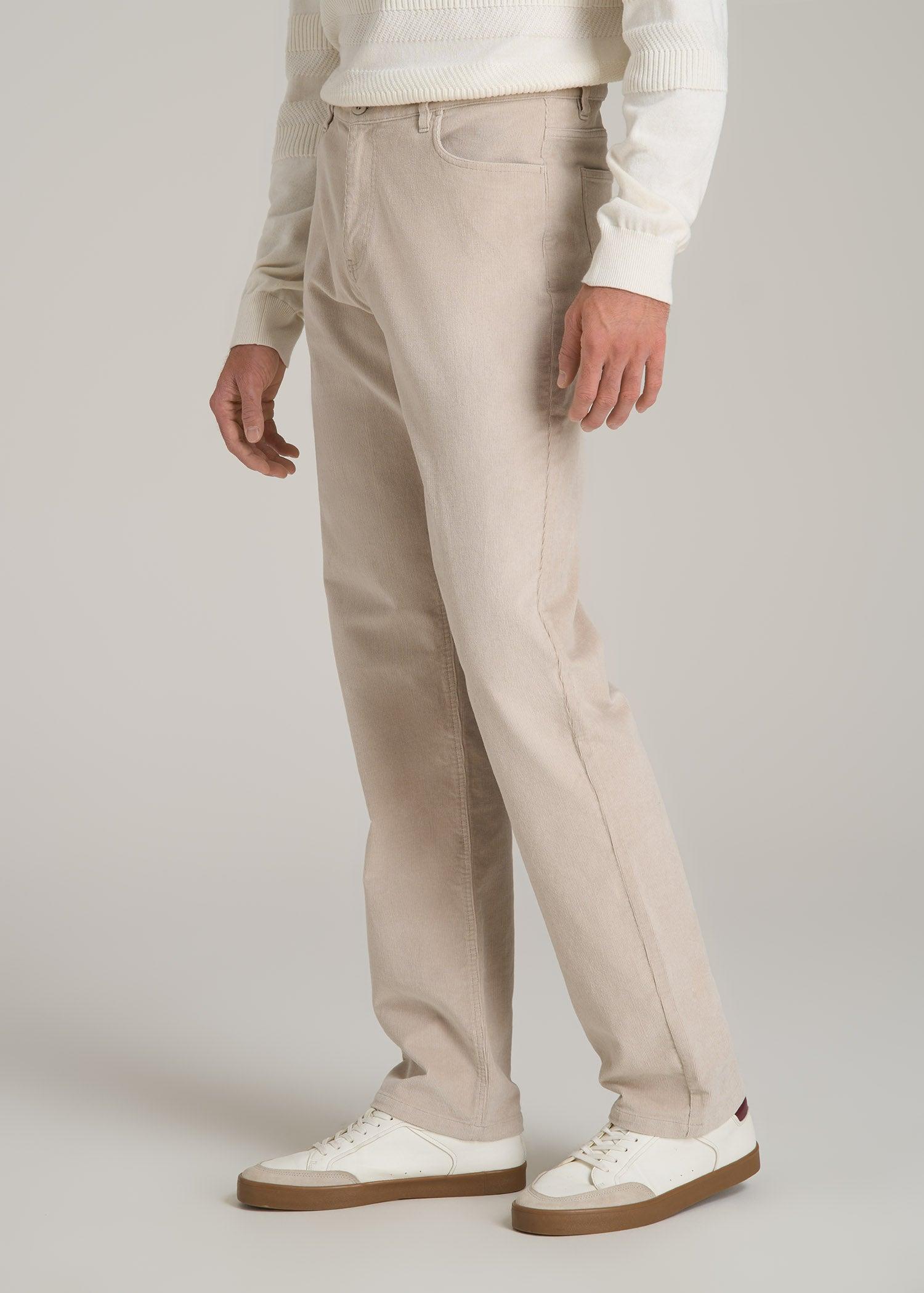 STRAIGHT-LEG Stretch Corduroy Pants for Tall Men in Drywall Tan Male Product Image