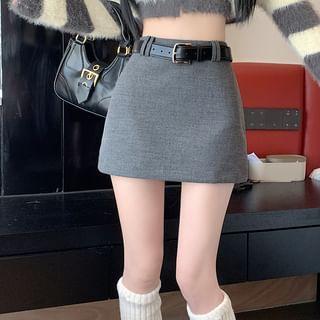 High Rise Plain Mini Pencil Skirt Product Image