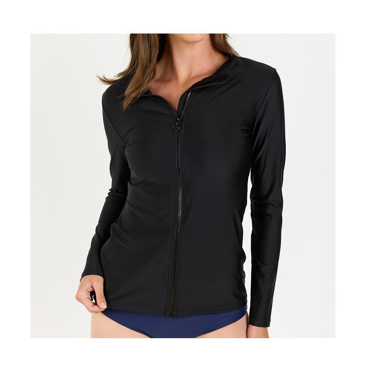 Calypsa Womens Full-Zip Nora Swim Top Product Image