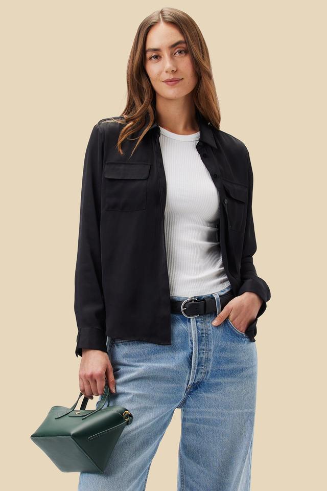 Bixby Pocket Blouse - Black Product Image