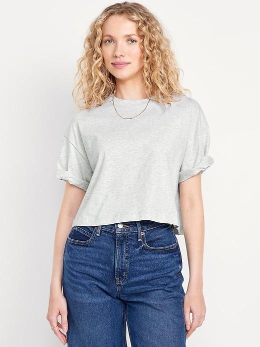 Vintage Oversized Crop T-Shirt Product Image