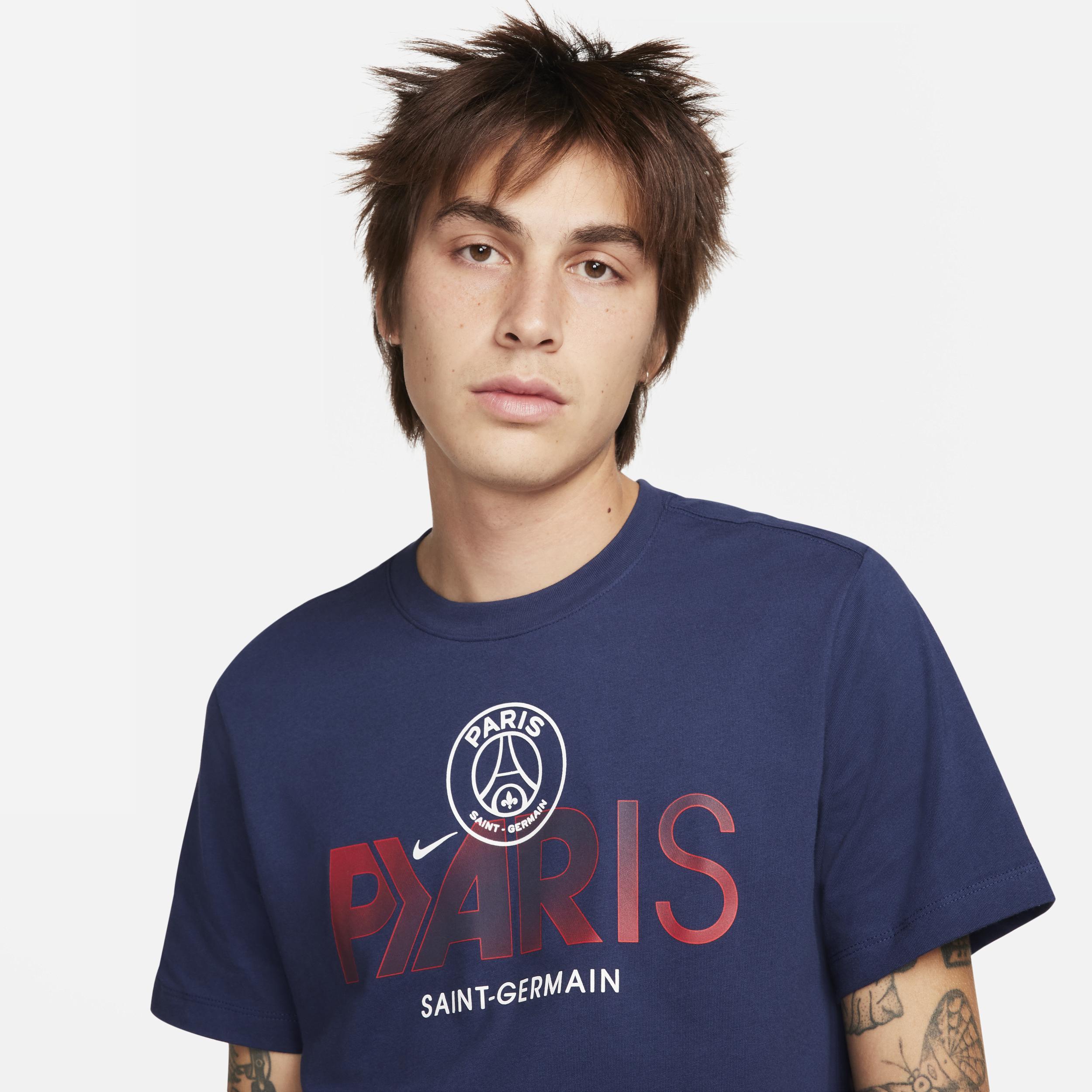 Mens Nike Navy Paris Saint-Germain Mercurial Sleeve T-Shirt Product Image