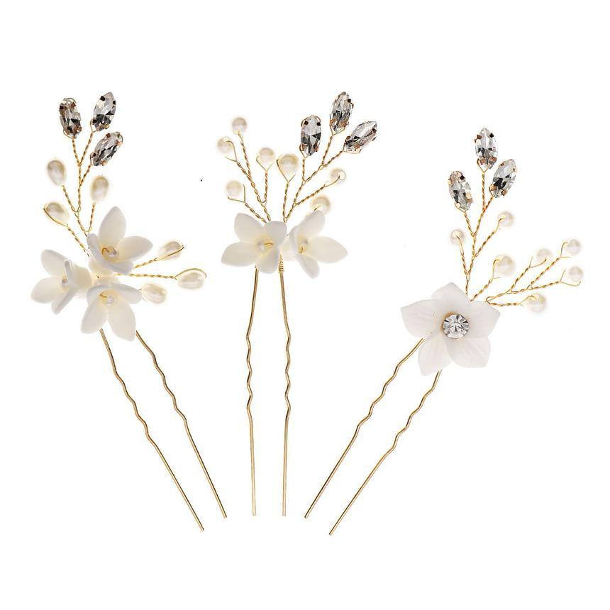 Faux Pearl Floral Headpiece Product Image