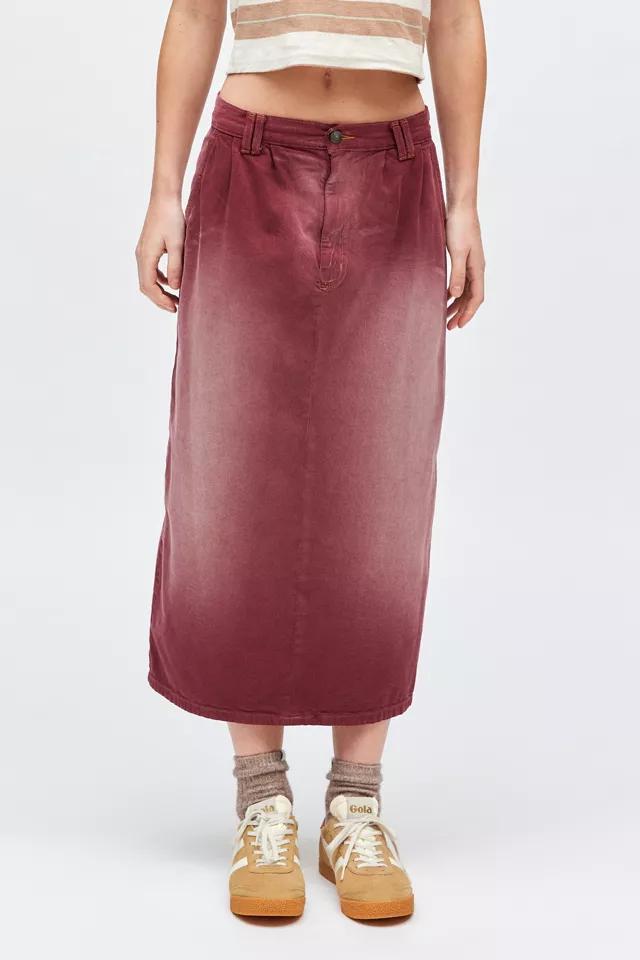 Urban Renewal Remade Faded Overdye Denim Maxi Skirt Product Image