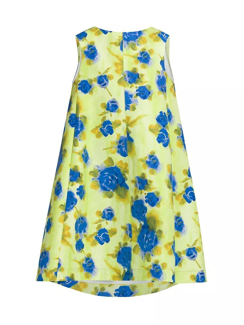 A-Line Floral Cotton Midi-Dress Product Image