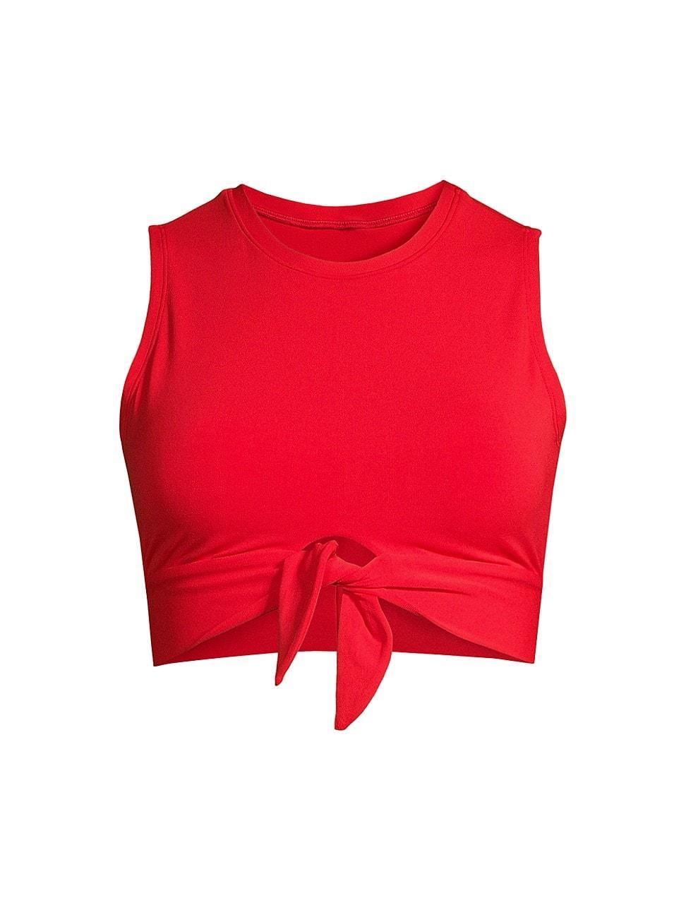 Womens Ava Cropped Swim Tank Top Product Image