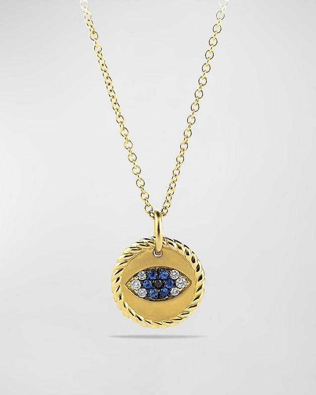 Womens Cable Collectibles Evil Eye Charm Necklace In 18K Yellow Gold With Diamonds Product Image