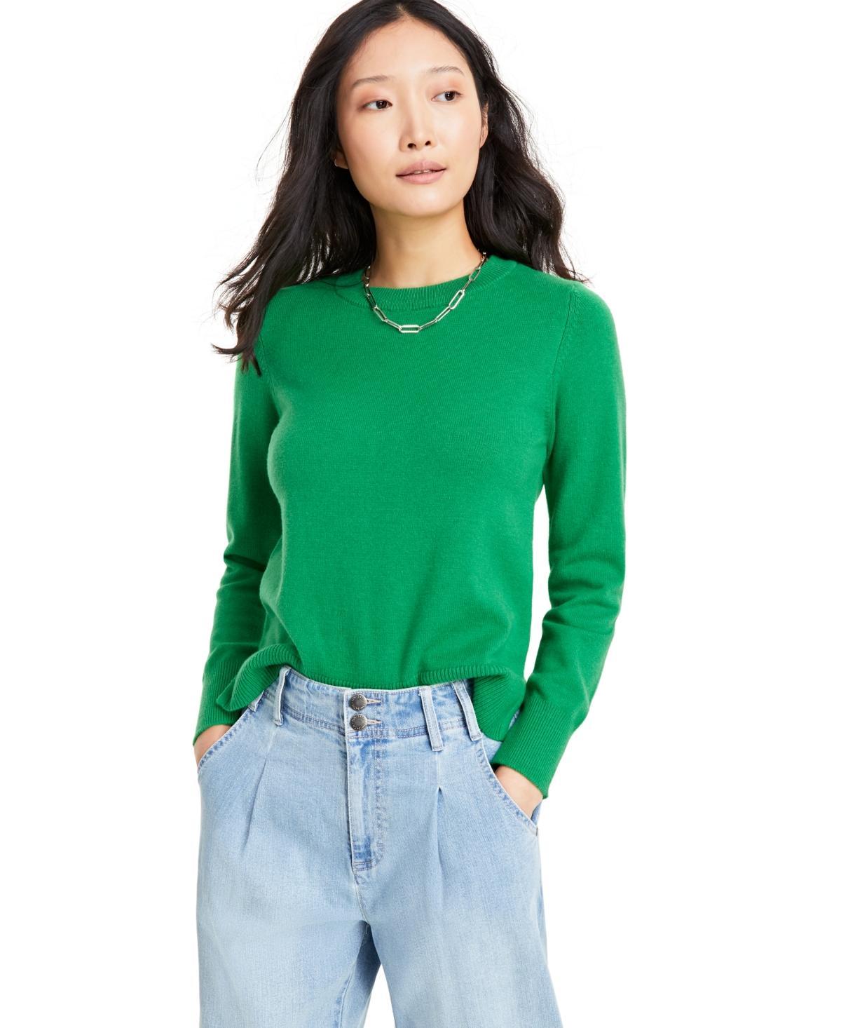 On 34th Womens Crewneck Long-Sleeve Sweater, Created for Macys Product Image