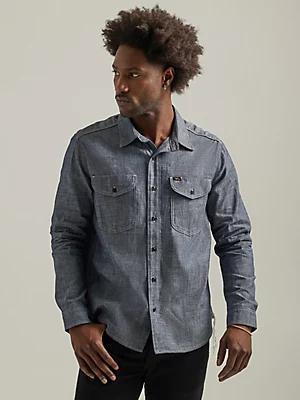 Men's Lee 101 70's Denim Overshirt | Men's Tops | Lee® Product Image