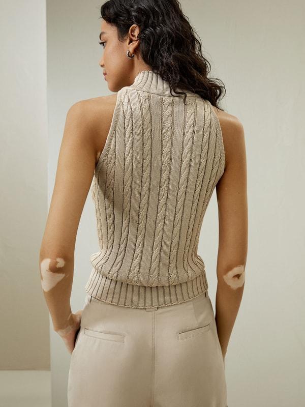 Wild Silk Sleeveless Sweater Product Image