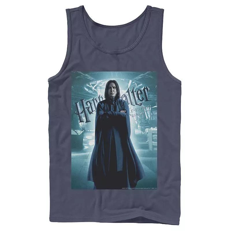 Mens Harry Potter Half-Blood Prince Snape Character Poster Graphic Tank Top Athletic Grey Product Image