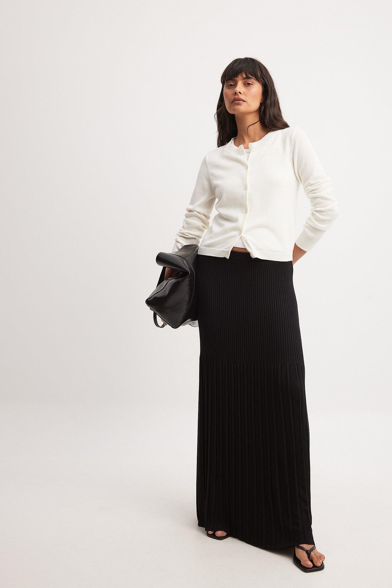 Knitted Wide Maxi Skirt Product Image