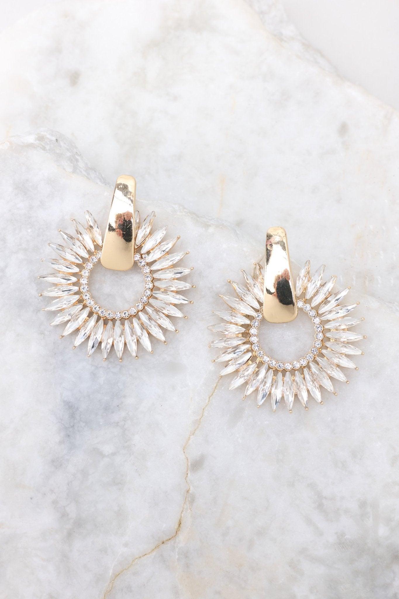 Regal Elegance White Earrings Product Image