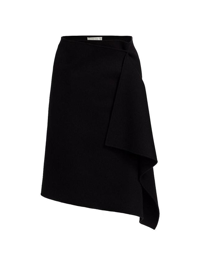 The Row Bartellina Ruffle Detail Cashmere Skirt Product Image