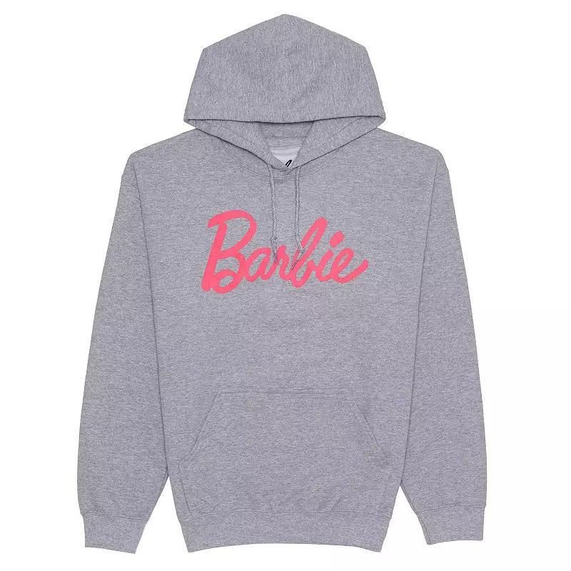 Mens Barbie Logo Graphic Hoodie Grey Gray Product Image