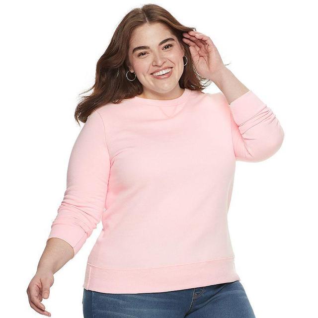 Plus Size Just My Size Fleece Crew Sweatshirt, Womens Product Image