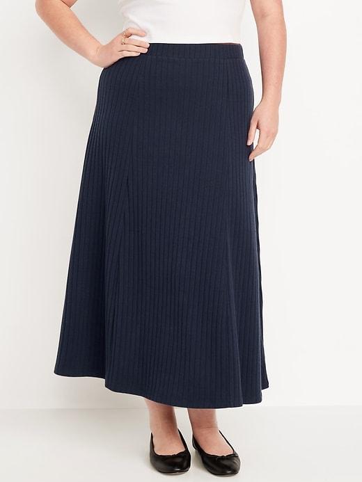 Cozy Ribbed Maxi Skirt Product Image