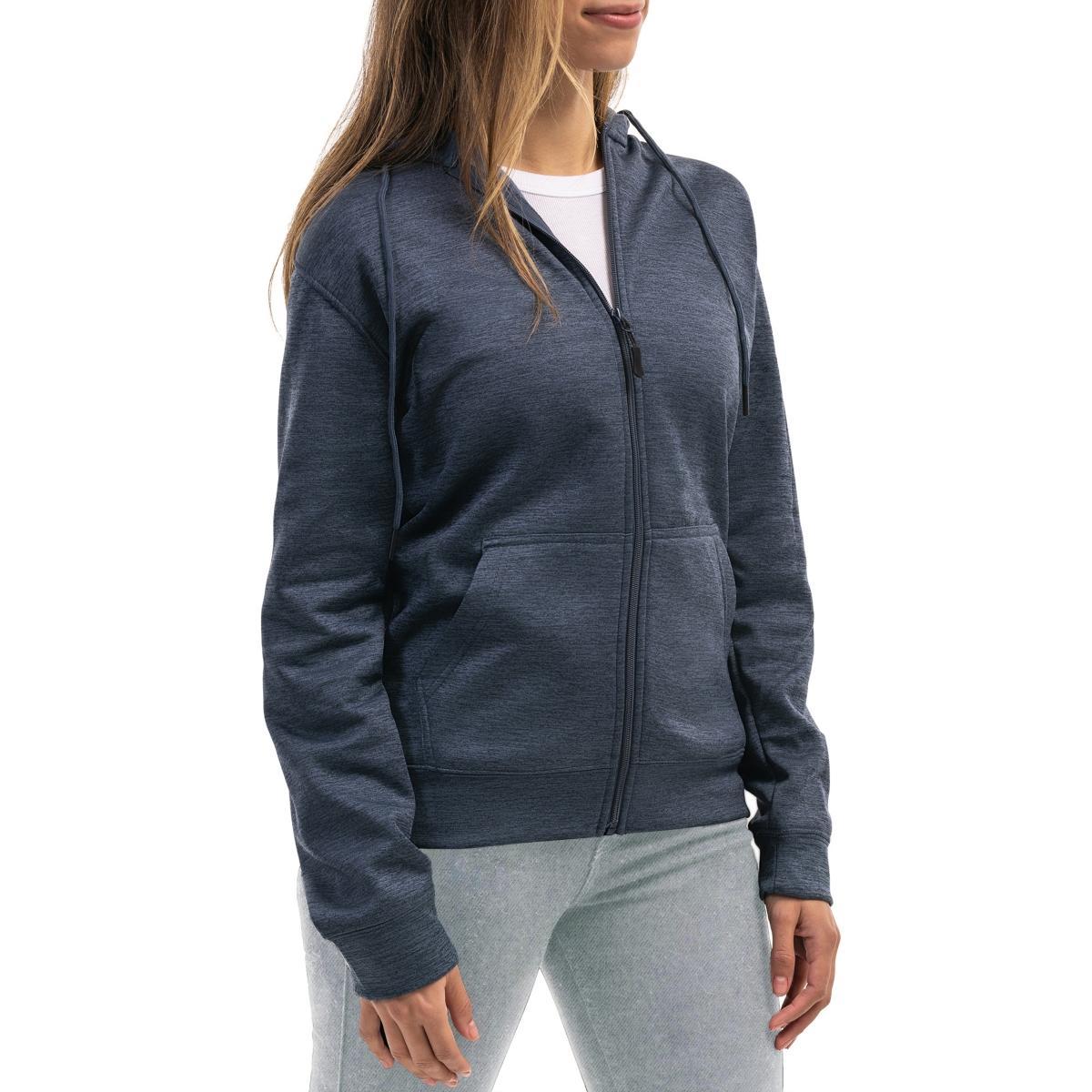 Mio Marino Womens Premium Zip-Up Hoodie with Smooth Matte Finish & Cozy Fleece Inner Lining Sweater with Hood Product Image